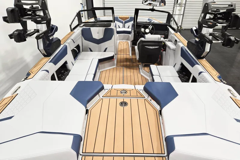 Slide: The Image of 2026 Nautique Super Air Nautique GS20 interior with luxurious seating and modern design. - 5