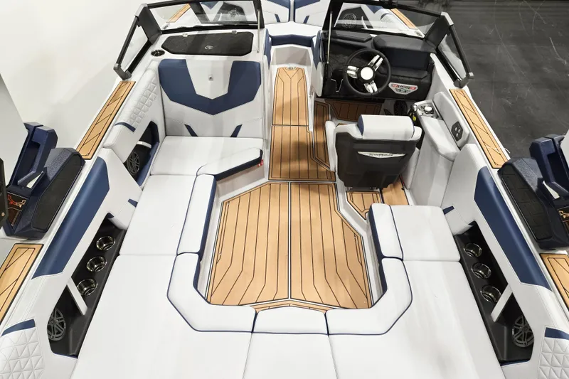 Slide: The Image of 2026 Nautique Super Air Nautique GS20 interior with luxurious seating and modern design. - 6