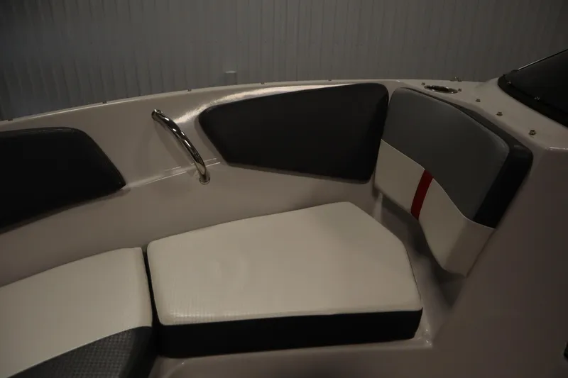 Slide: The Image of Interior seating of 2018 Four Winns H190 boat, featuring cushioned seats and sleek design. - 15