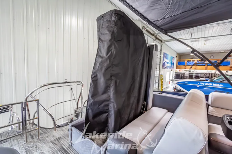Slide: The Image of 2025 Godfrey Monaco 235 SFL pontoon boat interior at Lakeside Marina. - 24