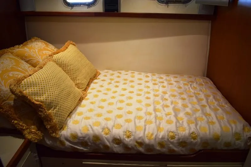 Slide: The Image of Cozy bed in a 1960 Rybovich Sportfisherman yacht. - 15