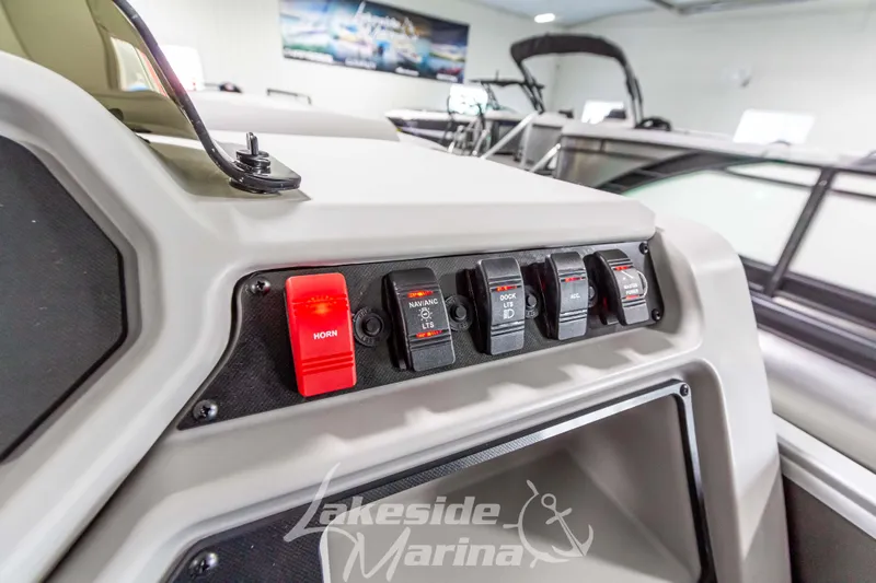 Slide: The Image of Control panel of 2025 Godfrey Sweetwater 2286 FSX boat at Lakeside Marina. - 23