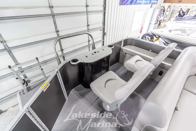 Slide: The Image of 2025 Godfrey Sweetwater 2286 FSX pontoon boat interior with seating and console. - 31
