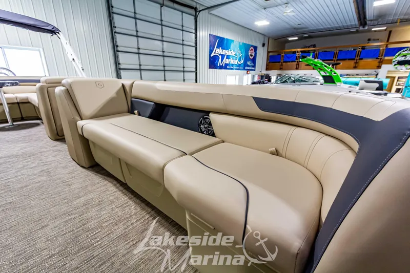 Slide: The Image of 2025 Godfrey Sweetwater 2286 C pontoon boat interior at Lakeside Marina. - 13