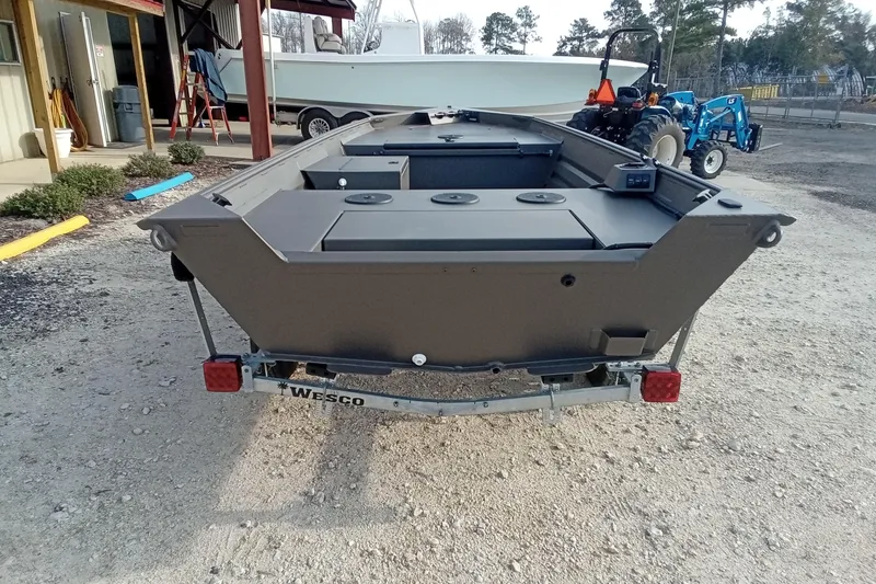 Slide: The Image of 2021 Alweld 1548VV Marsh RD Tiller boat on Wesco trailer, outdoor setting. - 13