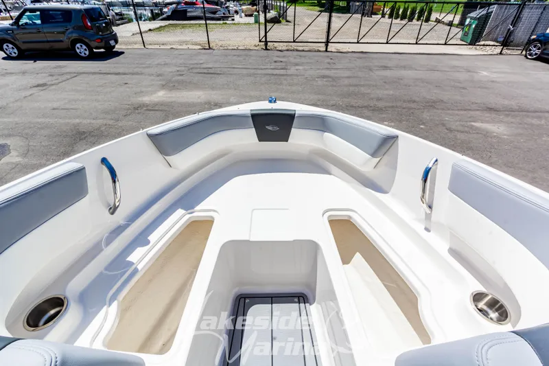 Slide: The Image of 2024 Chaparral 19 SSi OB boat interior with spacious seating and modern design. - 29