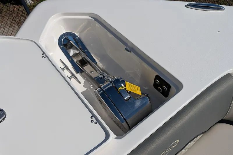Slide: The Image of Anchor compartment of 2026 Key West 291 FS boat, featuring a sleek design. - 19