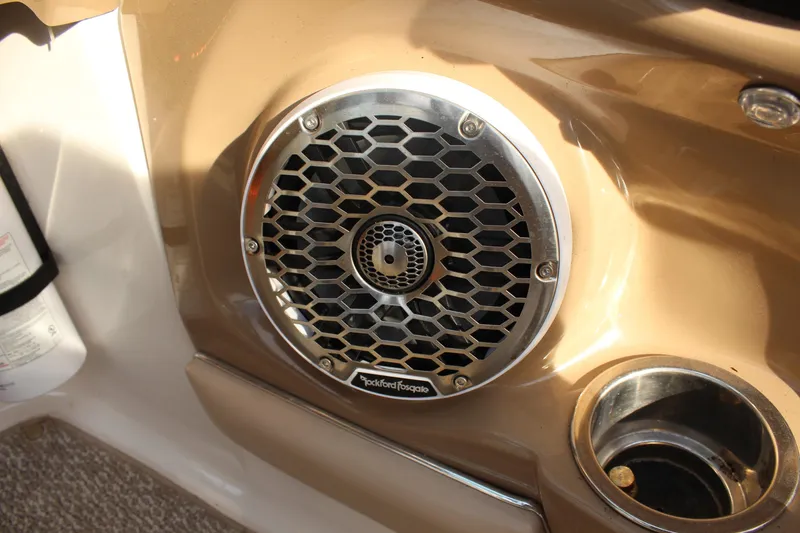 Slide: The Image of Rockford Fosgate speaker on 2011 Chaparral 216 SSi boat interior. - 15