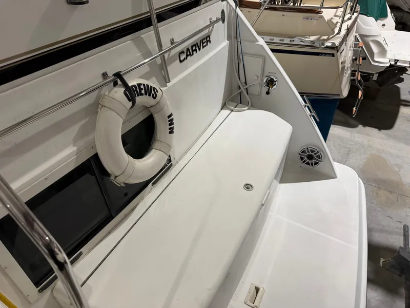 Slide: The Image of 2001 Carver 356 Aft Cabin Motor Yacht docked in marina. - 5