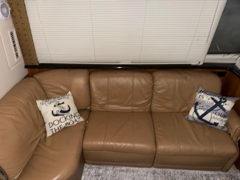 Slide: The Image of Leather sofa in Carver 356 Aft Cabin Yacht, 2001 model. - 34