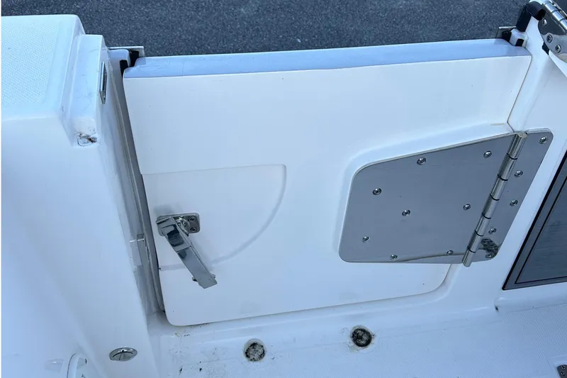 Slide: The Image of 2025 Sea Born SX281 Offshore boat door with stainless steel latch and hinge. - 11