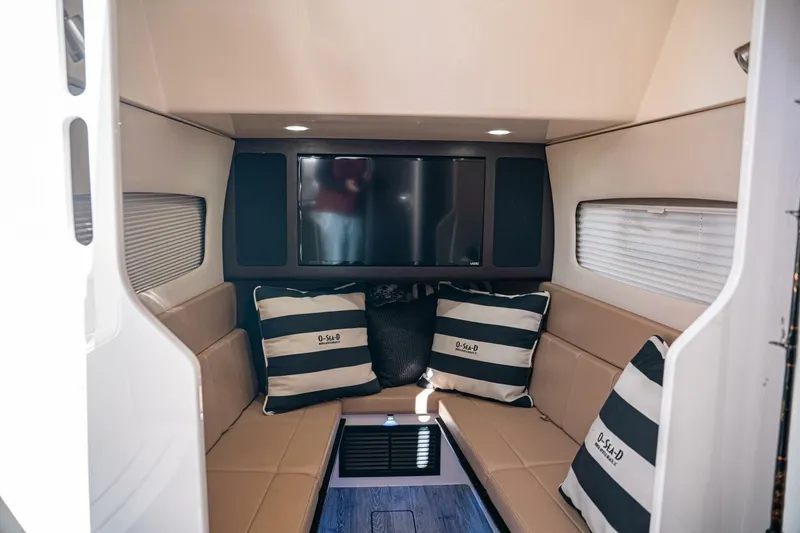 Slide: The Image of Interior of 2020 Scout 380 LXF with cozy seating area. - 21