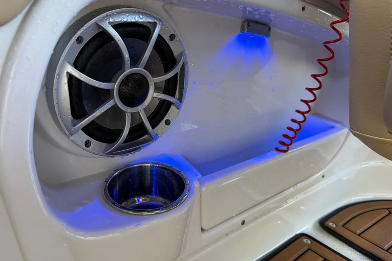 Slide: The Image of Dashboard switches on a 2018 Crownline Eclipse E24 XS boat. - 45