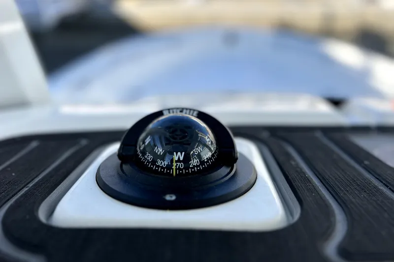 Slide: The Image of Close-up of a 2023 Boston Whaler 220 Dauntless boat component with "Blade" branding. - 24