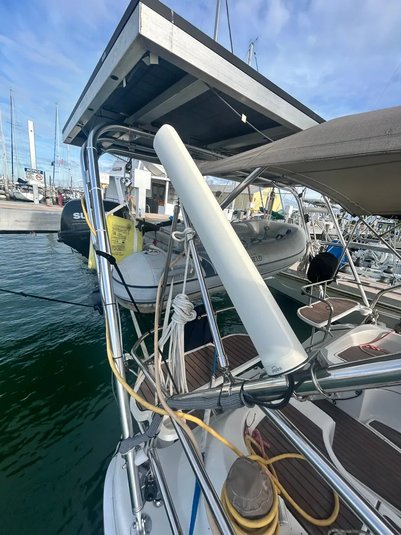 Slide: The Image of 2006 Hunter 38 Ft Sloop docked with accessories. - 14