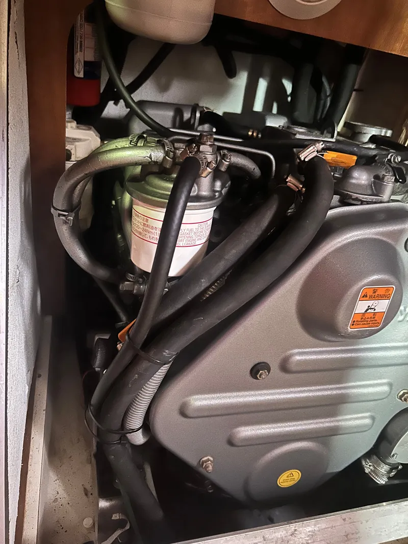 Slide: The Image of Engine compartment of a 2006 Hunter 38 Ft Sloop. - 15