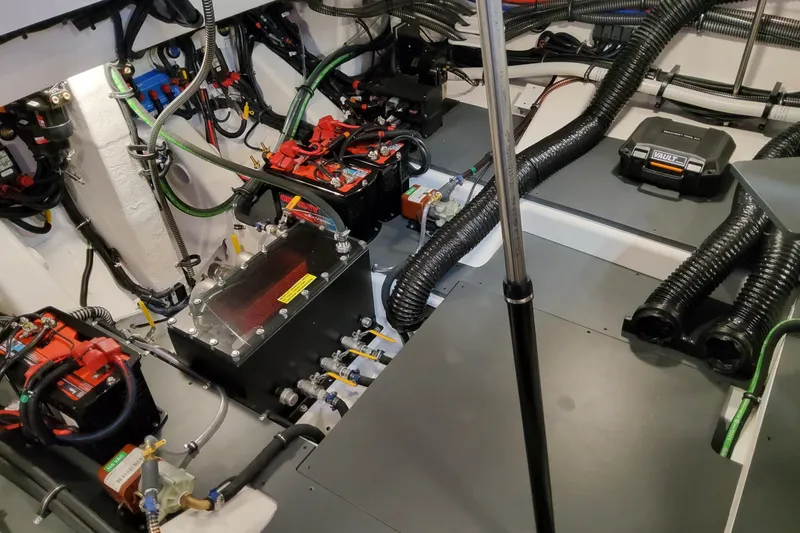 Slide: The Image of Engine compartment of 2026 Formula 360 Crossover Bowrider OB, showcasing advanced mechanical systems. - 30