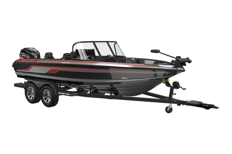 Slide: The Image of Manufacturer Provided Image: 2025 Skeeter WX2200 fishing boat on trailer, featuring sleek design and modern features. - 7