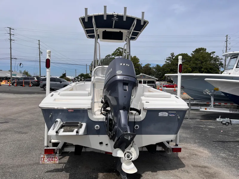 Slide: The Image of 2014 Tidewater 196 CC Adventure boat with outboard motor. - 3