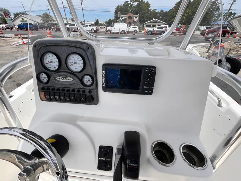Slide: The Image of Dashboard of a 2014 Tidewater 196 CC Adventure boat. - 9