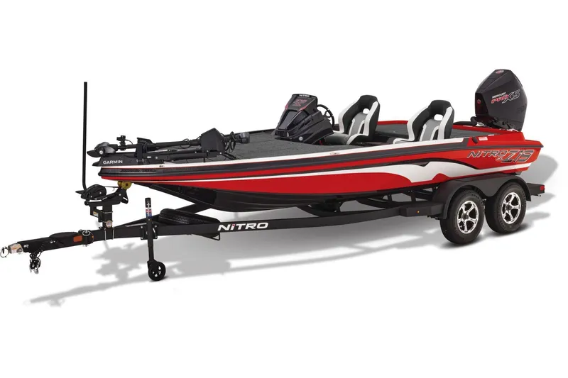 Slide: The Image of 2026 Nitro Z19 XL Pro boat with dual seats and sleek design. - 3