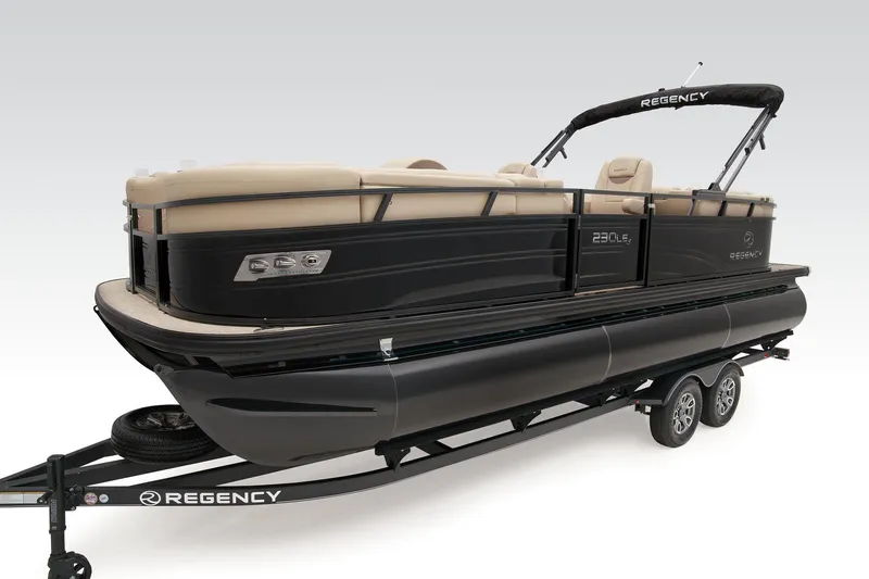 Slide: The Image of Open storage compartment in 2025 Regency 230 LE3 boat. - 12