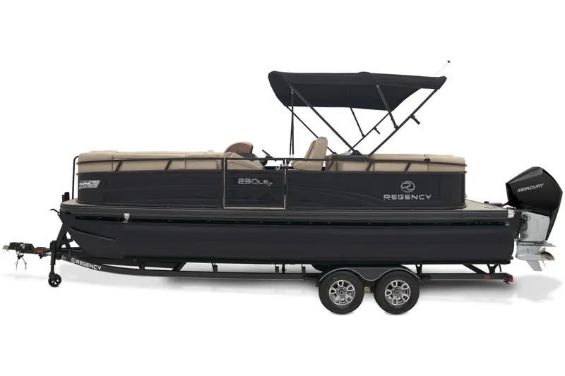 Slide: The Image of Open storage compartment in 2025 Regency 230 LE3 boat seat. - 5