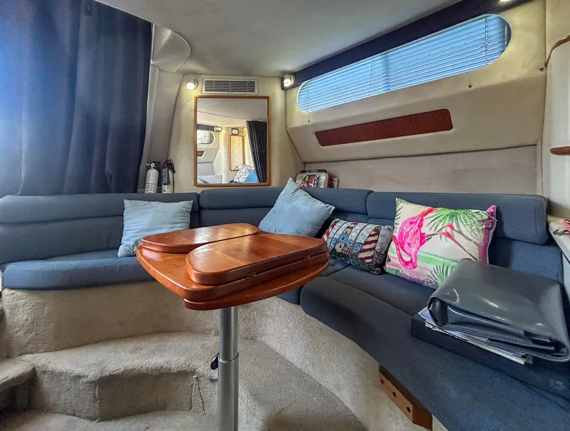 Slide: The Image of Interior of 1993 Sea Ray Express Bridge 350 yacht. - 27