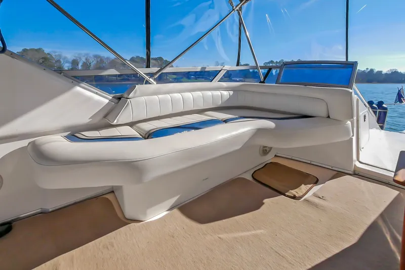 Slide: The Image of Interior of 1993 Sea Ray Express Bridge 350 boat. - 41