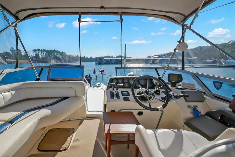 Slide: The Image of Interior view of 1993 Sea Ray Express Bridge 350 yacht. - 42