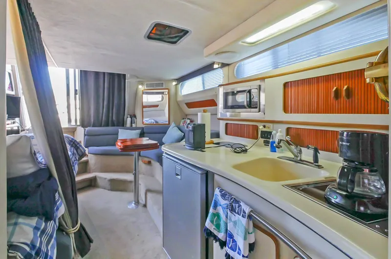 Slide: The Image of Interior of 1993 Sea Ray Express Bridge 350 yacht. - 46