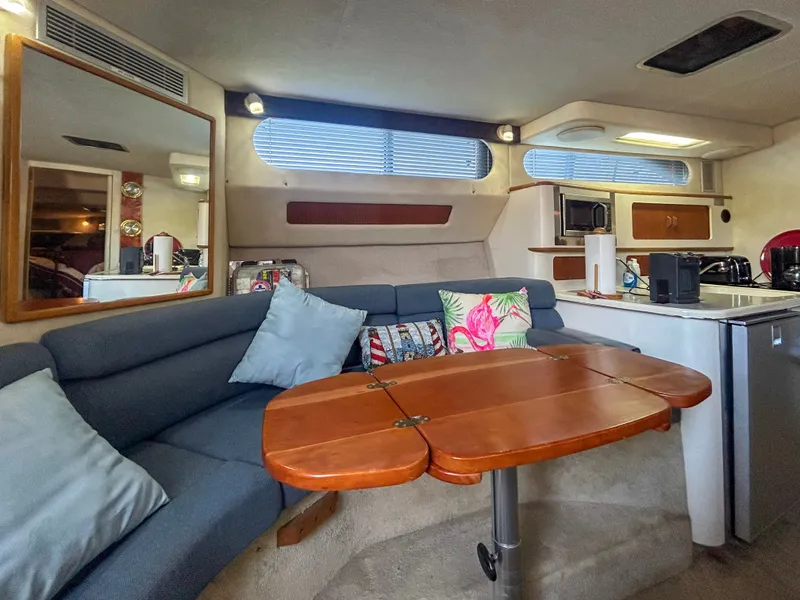Slide: The Image of Interior of 1993 Sea Ray Express Bridge 350 yacht. - 8