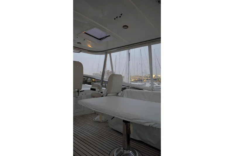 Slide: The Image of Interior view of 2004 Grand Banks 58 Eastbay FB yacht with seating and table. - 17