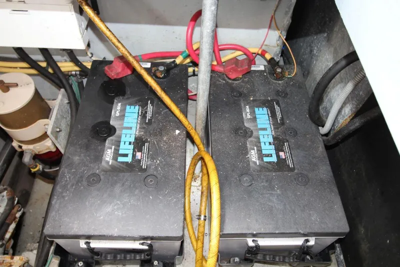 Slide: The Image of Kohler power system in 2002 Mainship 390 Trawler engine room. - 40