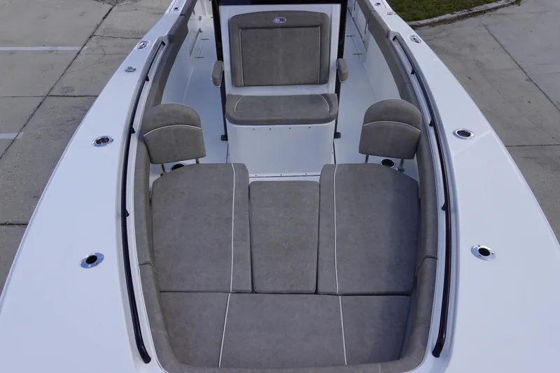 Slide: The Image of 2026 Sea Hunt Gamefish 28 Forward Seating, spacious and comfortable boat interior design. - 32