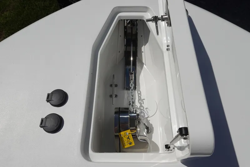 Slide: The Image of Anchor locker of 2026 Sea Hunt Gamefish 28 Forward Seating boat. - 39