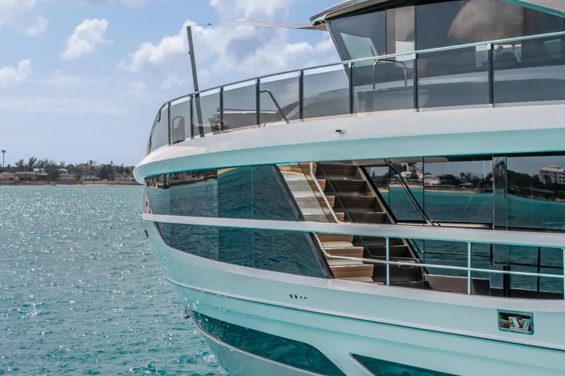 Slide: The Image of Luxury Princess X95 yacht on serene blue waters, 2023 model. - 30