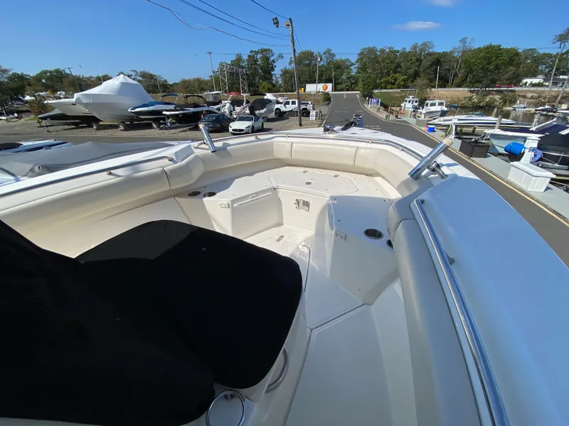 Slide: The Image of Boston Whaler 250 Outrage 2020 at a boatyard. - 15