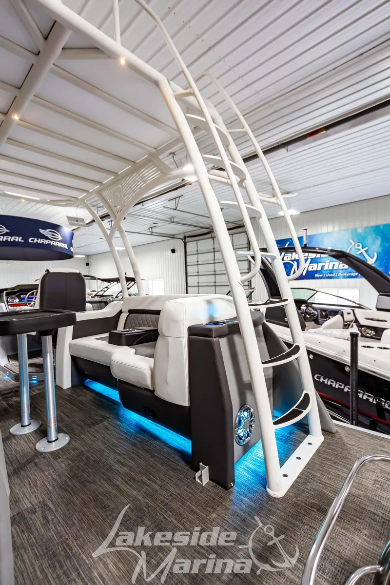 Slide: The Image of 2023 Godfrey AquaPatio 255 SDC pontoon boat displayed at Lakeside Marina. - 39