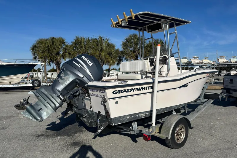 Slide: The Image of 2004 Grady-White Sportsman 180 boat with Yamaha outboard motor on trailer. - 4