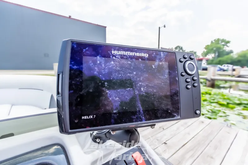 Slide: The Image of Humminbird Helix 7 fish finder on 2021 Crest Classic LX 220 SLRC boat. - 23