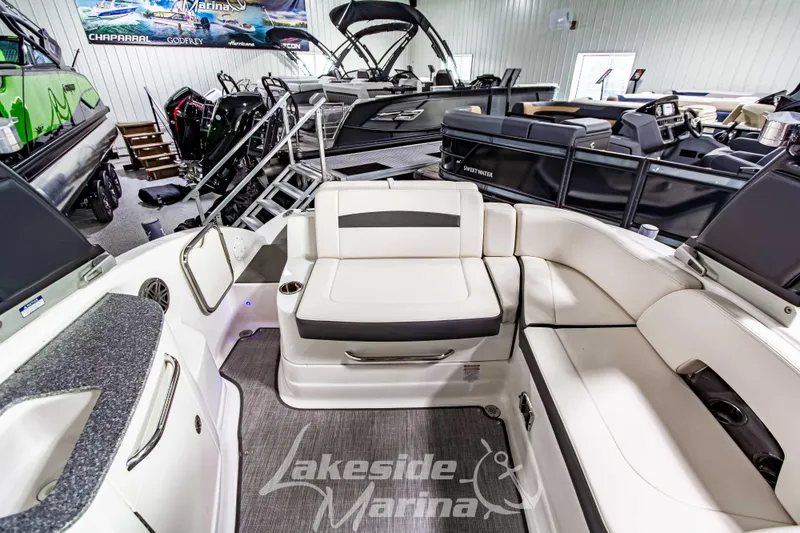 Slide: The Image of 2017 Chaparral 244 Sunesta boat interior at Lakeside Marina showroom. - 19
