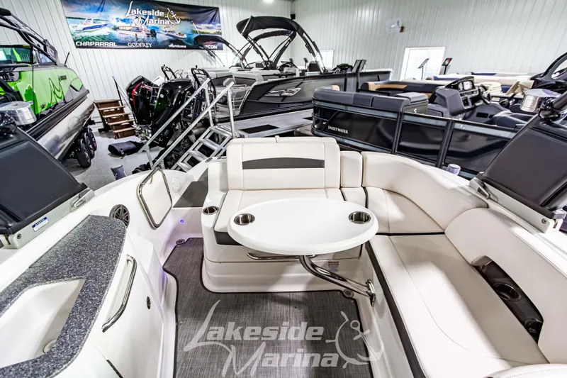 Slide: The Image of 2017 Chaparral 244 Sunesta boat interior at Lakeside Marina showroom. - 22