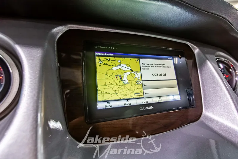Slide: The Image of Garmin GPS display in 2017 Chaparral 244 Sunesta boat dashboard. - 26