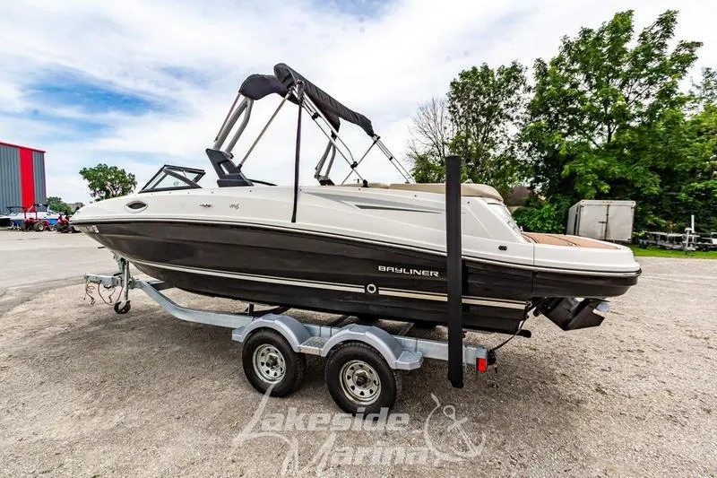 Slide: The Image of 2016 Bayliner VR6 Bowrider I/O on trailer, parked outdoors at Lakeside Marina. - 25