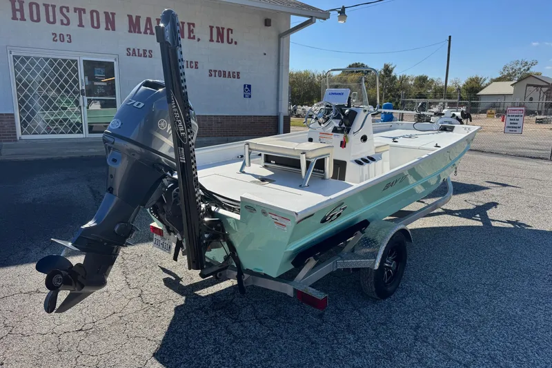 Slide: The Image of 2023 G3 Bay 17 boat with Yamaha motor at Houston Marine dealership. - 3