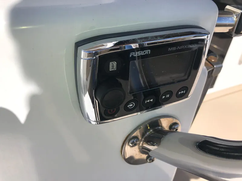 Slide: The Image of Fusion MS-NRX300 stereo on 2016 Cutwater 30 Command Bridge boat. - 11