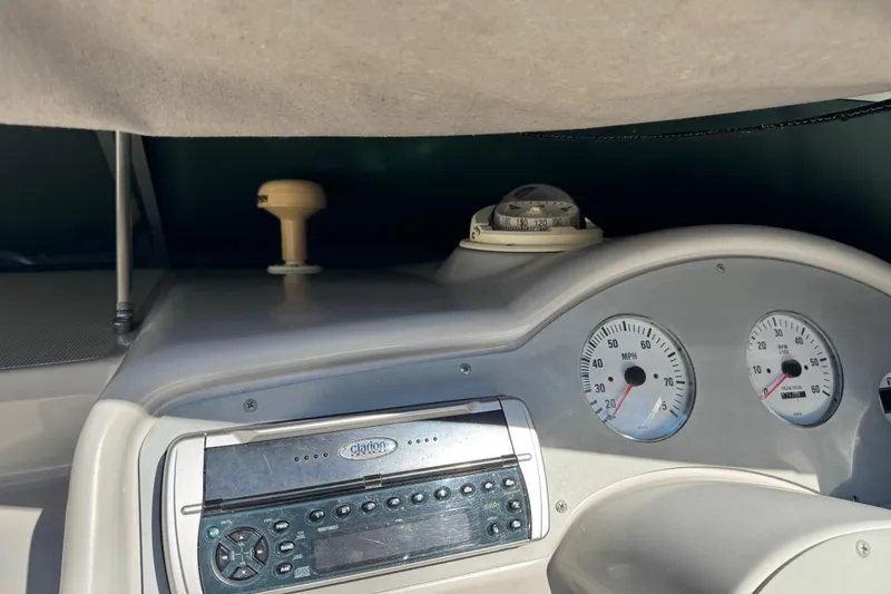 Slide: The Image of Dashboard of a 2001 Formula 260 Sun Sport boat with gauges and stereo system. - 20