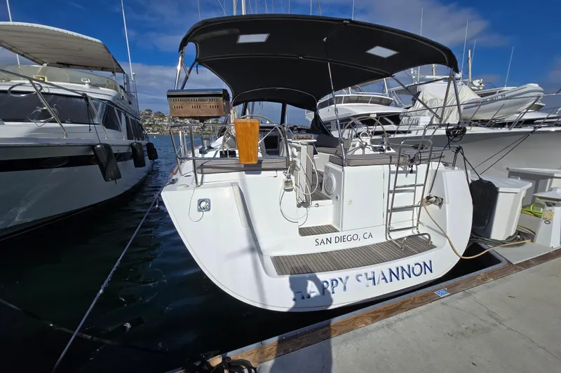 Slide: The Image of 2008 Beneteau Oceanis 49 sailboat docked in San Diego marina. - 2