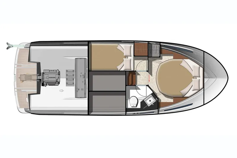 Slide: The Image of Manufacturer Provided Image: Top view layout of 2018 Jeanneau NC 9 boat interior. - 22